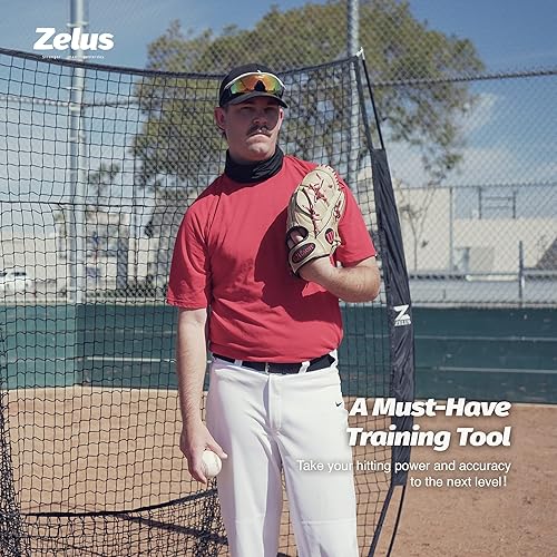Miniatura 3 de ZELUS 7x7ft Baseball Net for Hitting and Pitching Practice and Training  7'x7' Portable Hitting Net Pitching Net  Batting Cage with Frame and Net