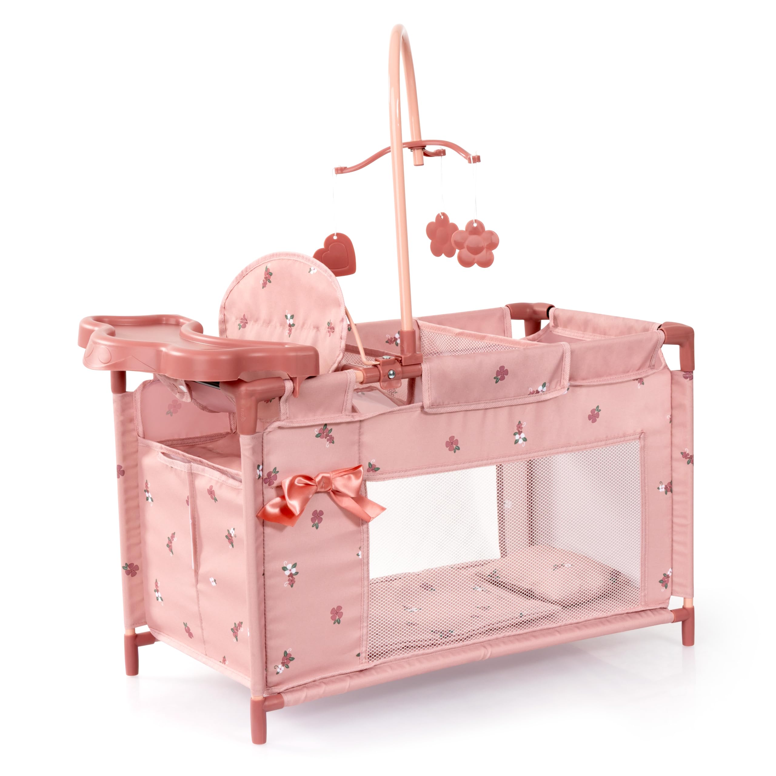Bayer Design 62626AA Doll bed with integrated high chair, changing table, mobile