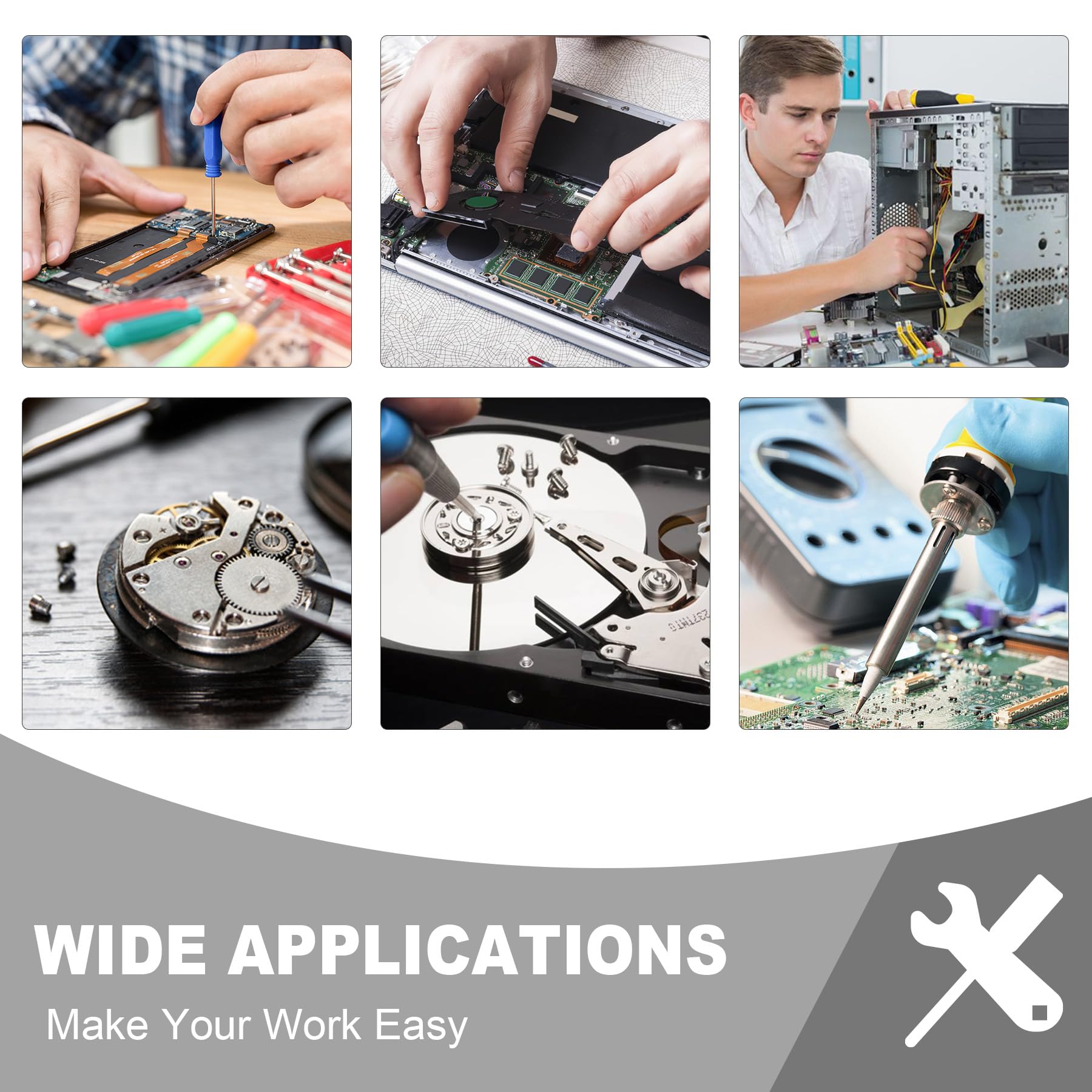 Extra große Lötmatte mit Handschlaufe und Erdungszubehör, 500 °C, hitzebeständige Silikon-Reparaturmatte, übergroße Arbeitsmatte für Handy-Laptop-Reparatur, 70 x 40 cm, Schwarz