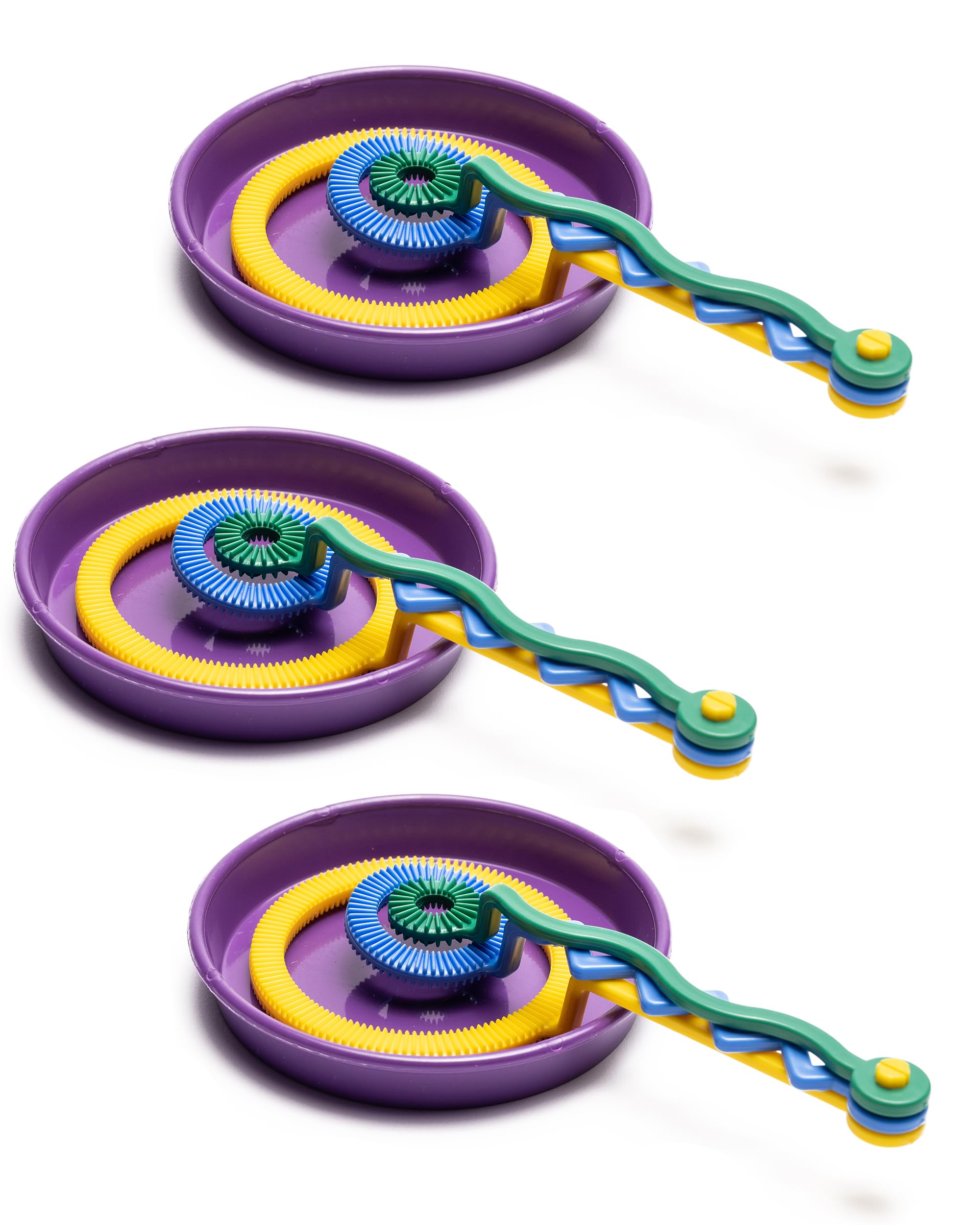 Atomic Bubbles Tri-Wand Bubble Pan Sets 3 Pack - Bubble Toy, 9 Large Wands, 3 Bubble Pans, Giant Bubbles, Kids Outdoor Summer Activity & Games