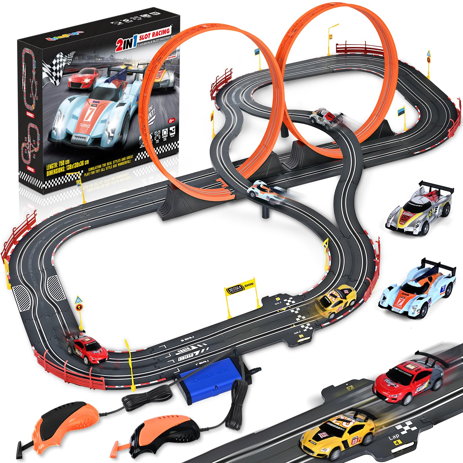 Race Track Pedal Powered Scalextric Custom Landscaped Slot Car