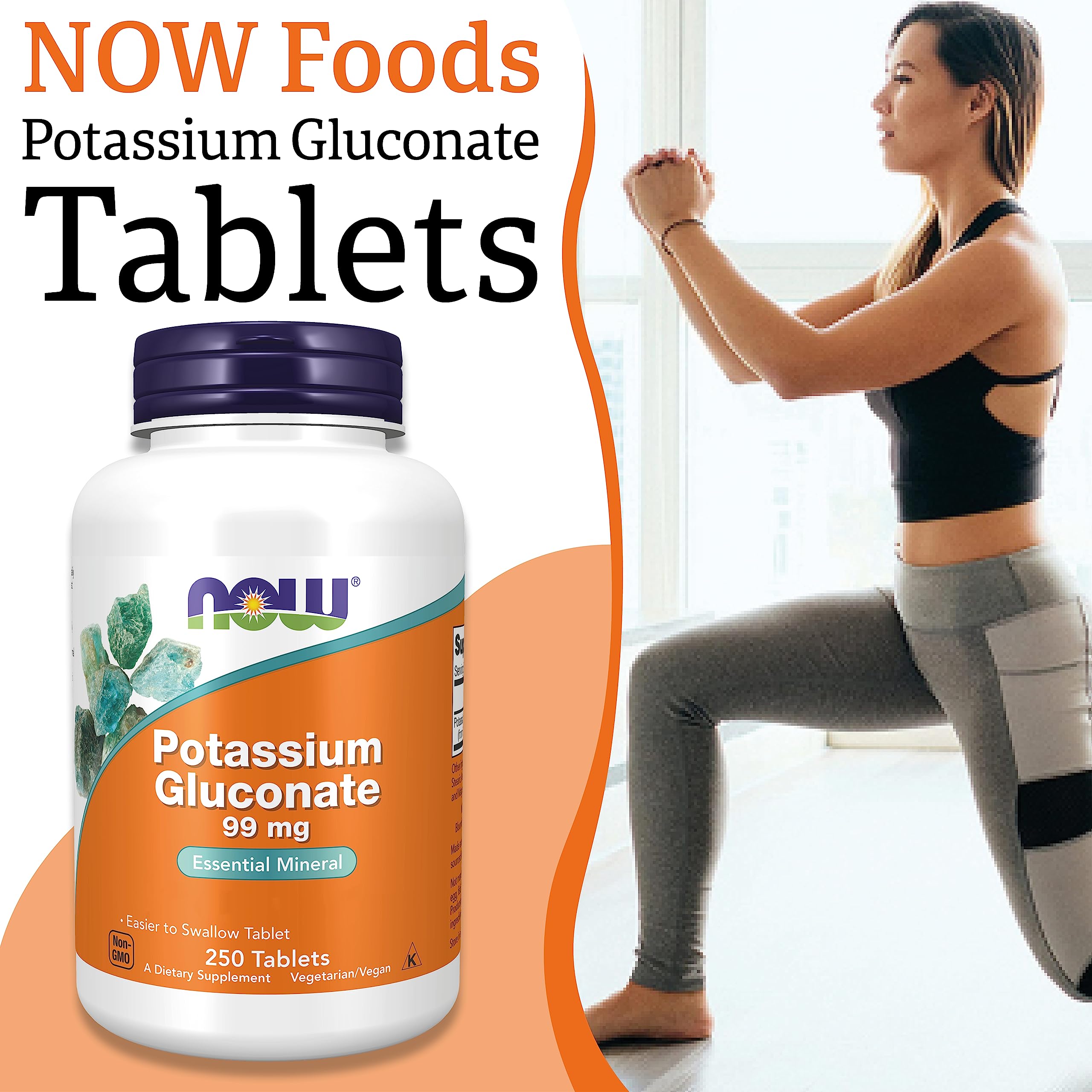 Complément Potassium Gluconate 495mg - 150 à 500 Comprimés, Végétalien, Fabriqué En Allemagne