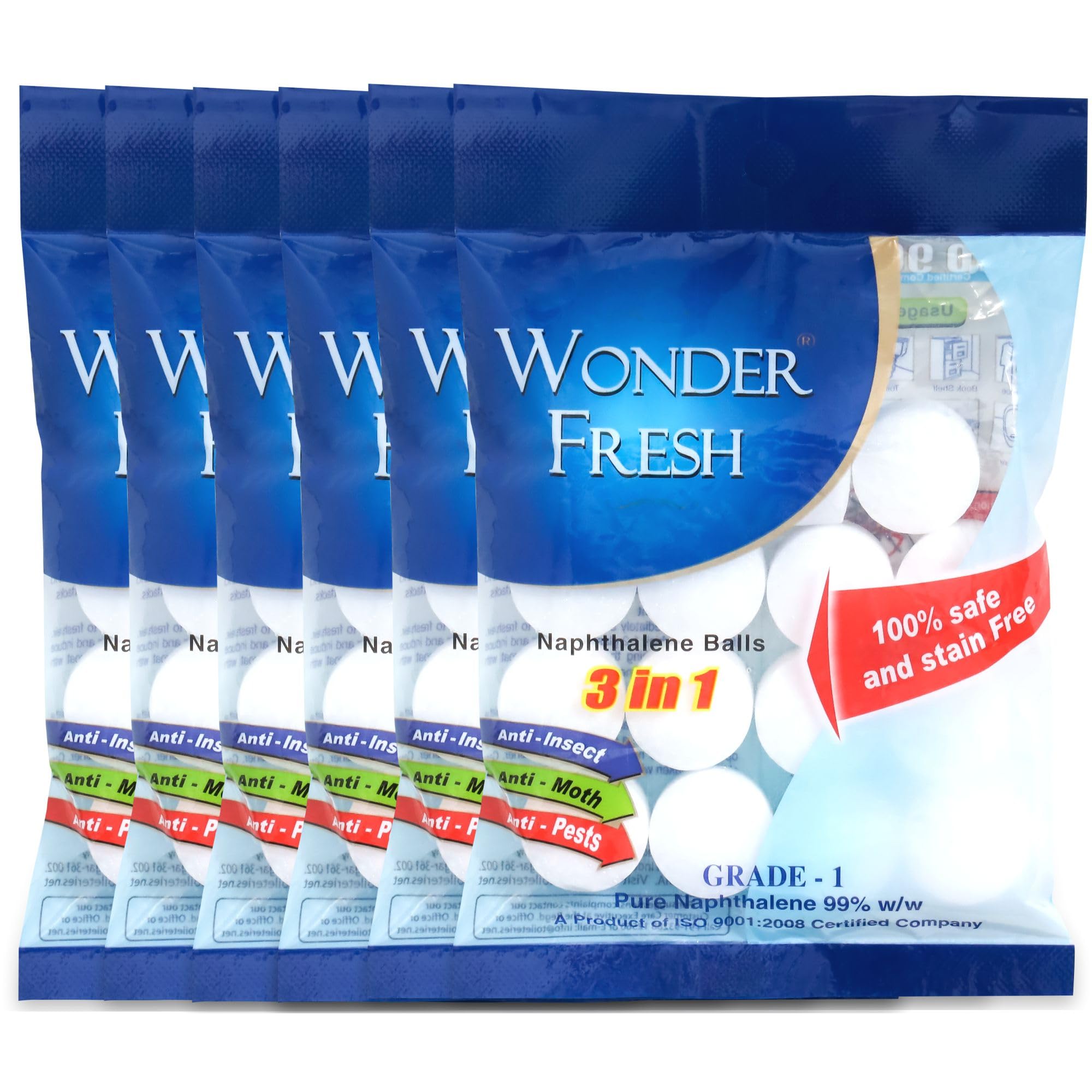 Naphthalene Balls | Phenyl Goli | Mothballs for Home & Commercial Use | Naphthalene Balls for Wardrobe, Bathroom, Bookselves, Drawers, Wash Basin - 100g (Pack of 6) White-image-15
