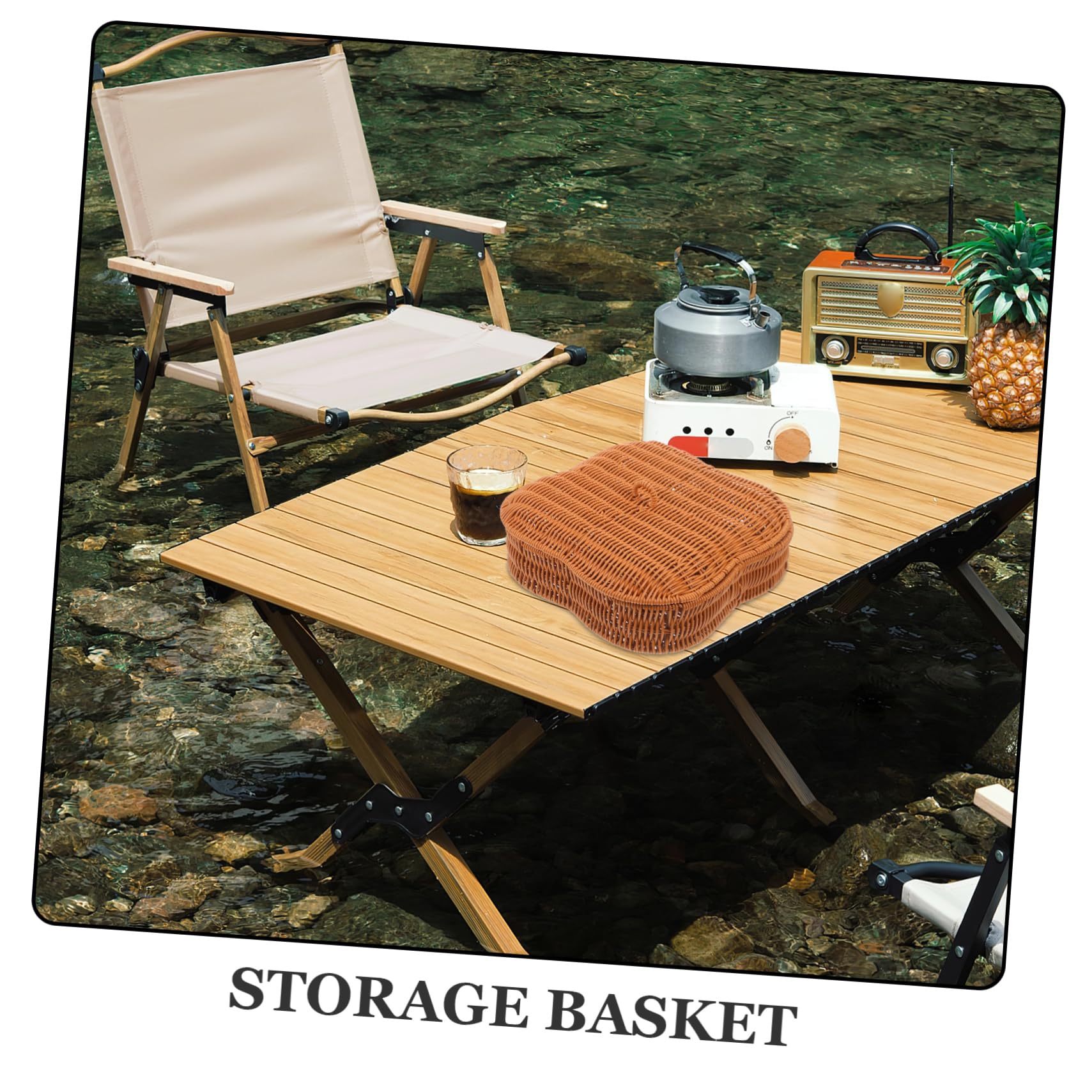 Cabilock Woven Snack Basket Mit Deckel Praktischer Aufbewahrungskorb Für Snacks Obst Und Mehr Für Picknicks Partys Und Täglichen Gebrauch Blumenmuster