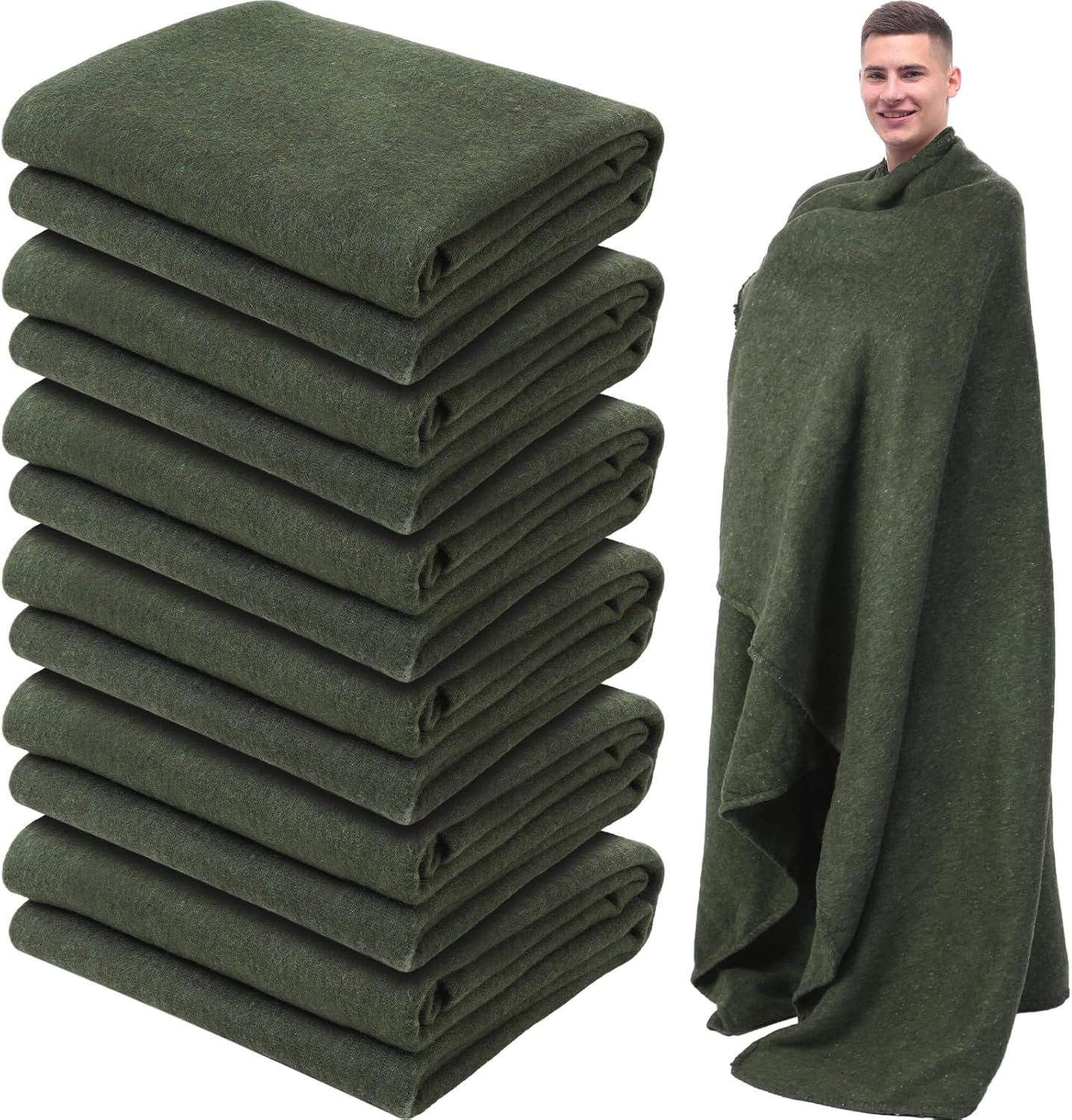 Preboun 6 Pcs First Aid Fire Retardant Blanket Military