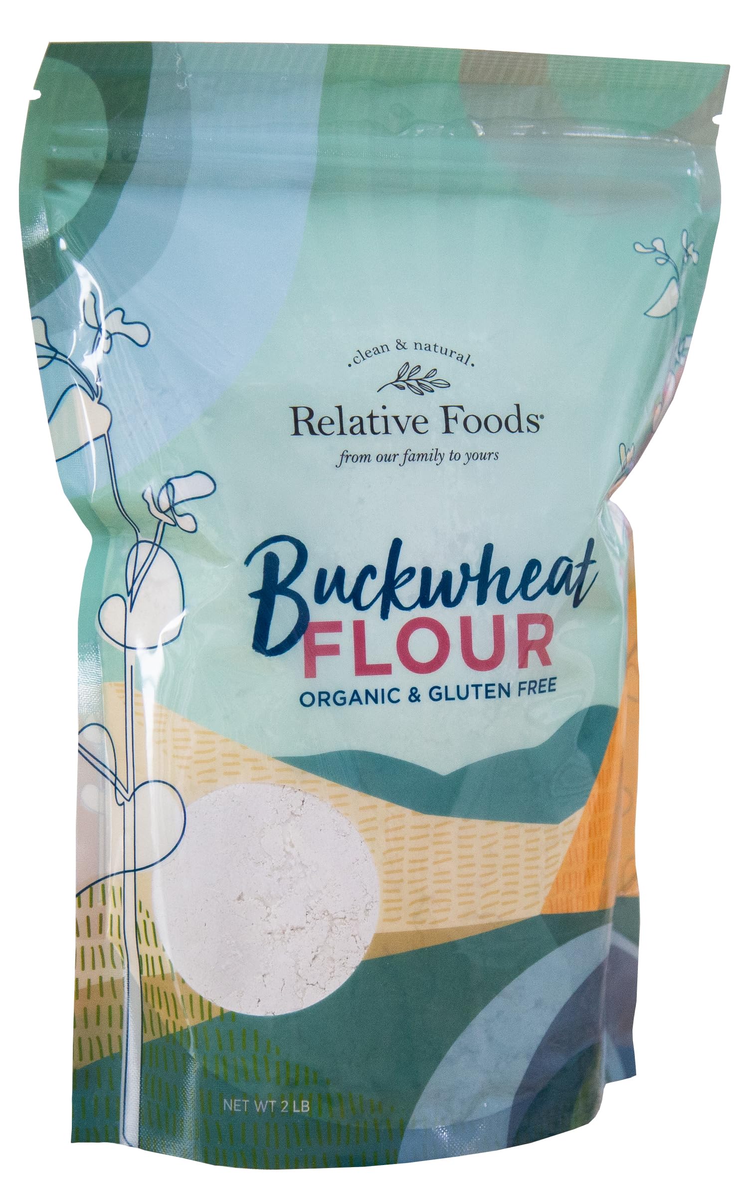 Organic Buckwheat Flour – Naturally Buckwheat Powder – 100% Whole Grain, Non-GMO, High Fiber – Organic Gluten Free Flour Great for Baking, Pancakes, Soba Noodles – 2lb Resealable BagUSDA Organic