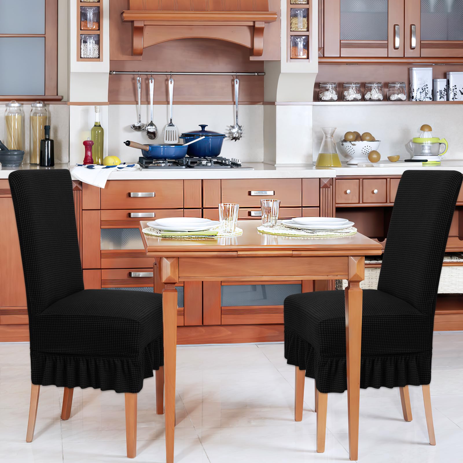 Coprisedia da pranzo - A quadri - Coprisedia elastico universale,Verde erba | Leroy Merlin