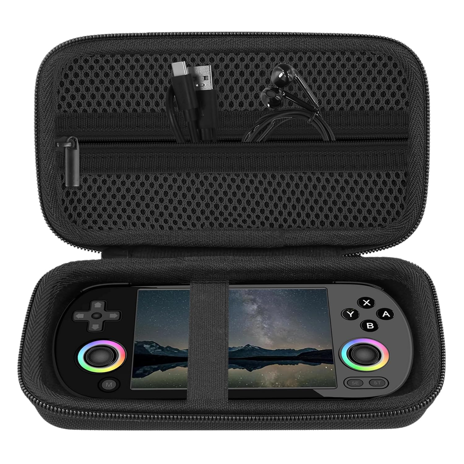 khanka Hard Travel Case Replacement for RG40XX H Retro Handheld Game Console,Case Only. (Black) - Image 2