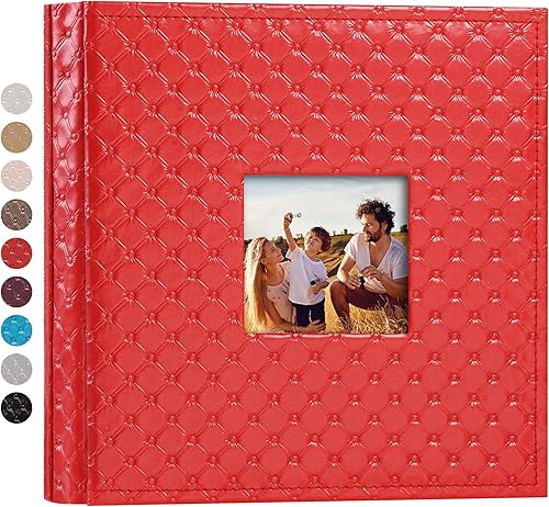 Miniatura 10 de Mublalbum Álbum de Fotos Pequeño 4x6 300 Fotos Cubierta de Cuero Libro de Fotos con Bolsillos Horizontales para Bebé Boda Aniversario y Familia Azul