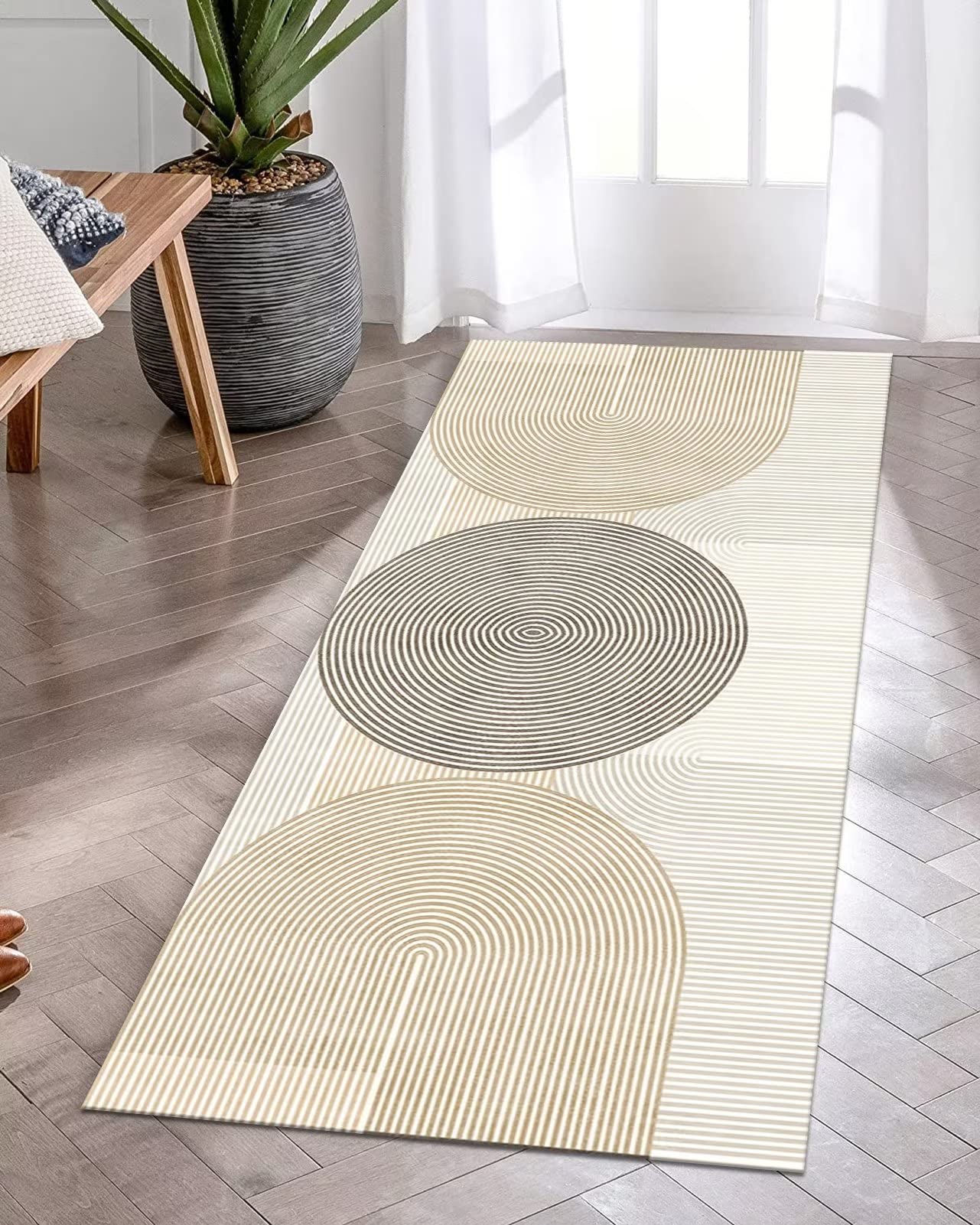Läufer Teppich Lang Flur Küchen rutschfest waschbar Korridor Teppichläufer Fußmatten 80X150CM Küchenläufer Modern 3D Abstrakt Schlafzimmer Kinderzimmer Wohnzimmer Meterware Teppichmatten Flurläufer