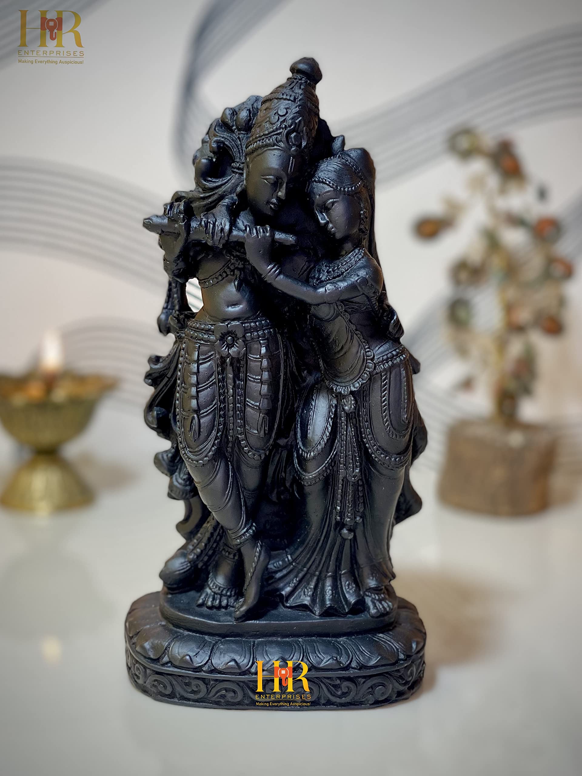 Buy HR Enterprises (Rk 101B Black Radha Krishna Idol,Radha Krishna