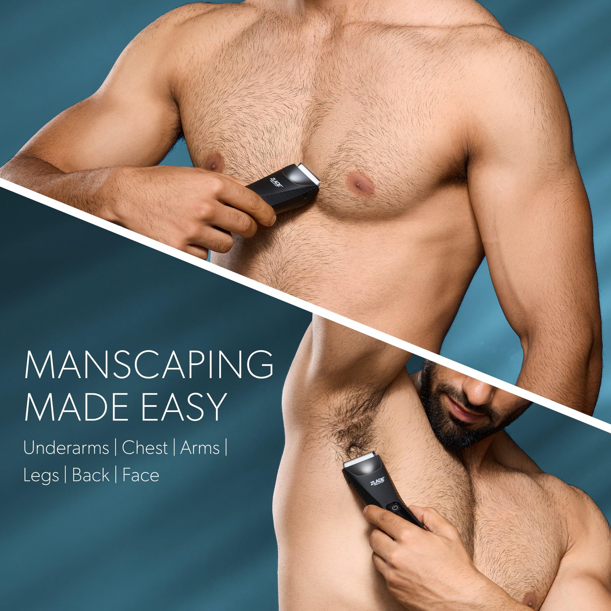 Zlade Ballistic Turbo 3.0 Full Body Trimmer for Men, Beard, Balls, Pubic Hair & Private Parts | IPX7 Waterproof | 7000 RPM 2-Speed Motor | Wireless + USB-C Charging | 90 Min Runtime 1