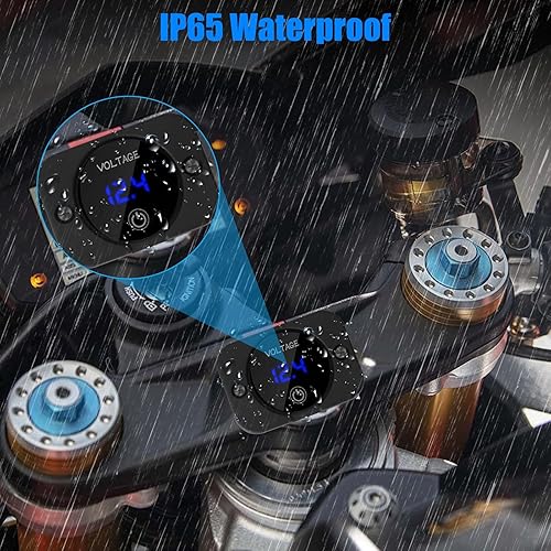 Miniatura 5 de Linkstyle Medidor de voltaje de batería, medidor de voltaje CC de 12 voltios y 24 voltios, medidor de voltaje de pantalla digital LED, voltímetro