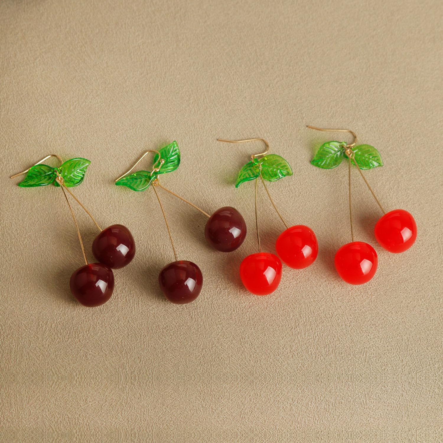 3D Red Cherry Dangle Earrings for Women Cute Acrylic Cherry Drop Earrings Sweet and Lovely Light Weight Fruit Earrings Tassel Earrings Charm Jewelry for Womoen - Image 7
