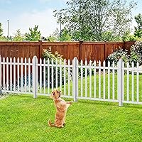 Vista 7 de E&K Poste de valla de piquete de vinilo blanco de 30 pulgadas de alto