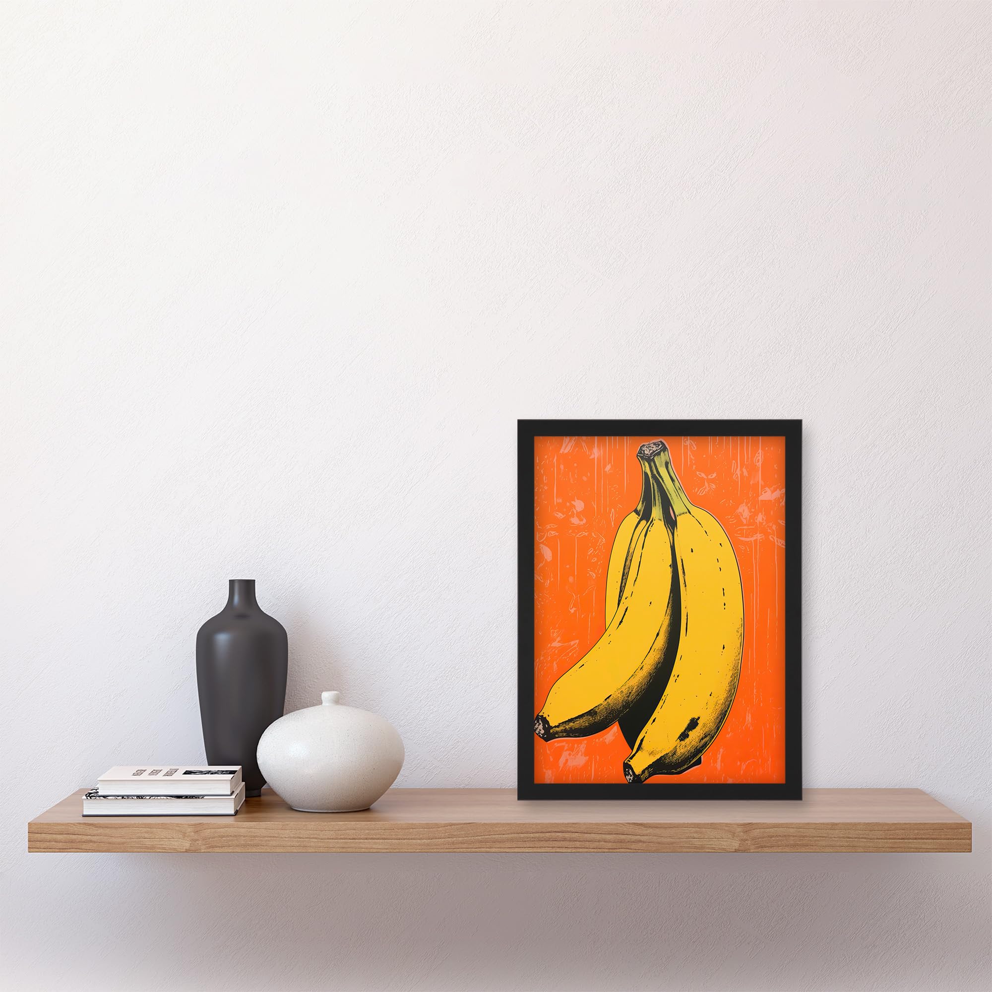 Amazon.com: Artery8 Banana On Orange Minimalist Interior Decor