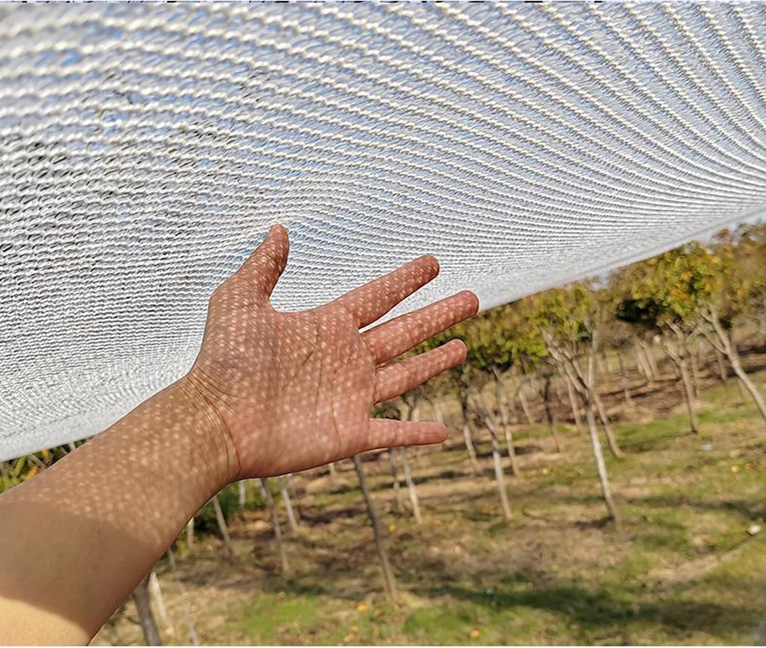 Sunblock Shade Net,50% Sunblock Shade Cloth,4-Pin Shading Net Greenhouse with Grommets,Shade Cloth,UV Resistant Mesh,Plants Cover Fabric,for Flowers,Plants,Patio Lawn,White,4 * 4m/13.1 * 13.1ft