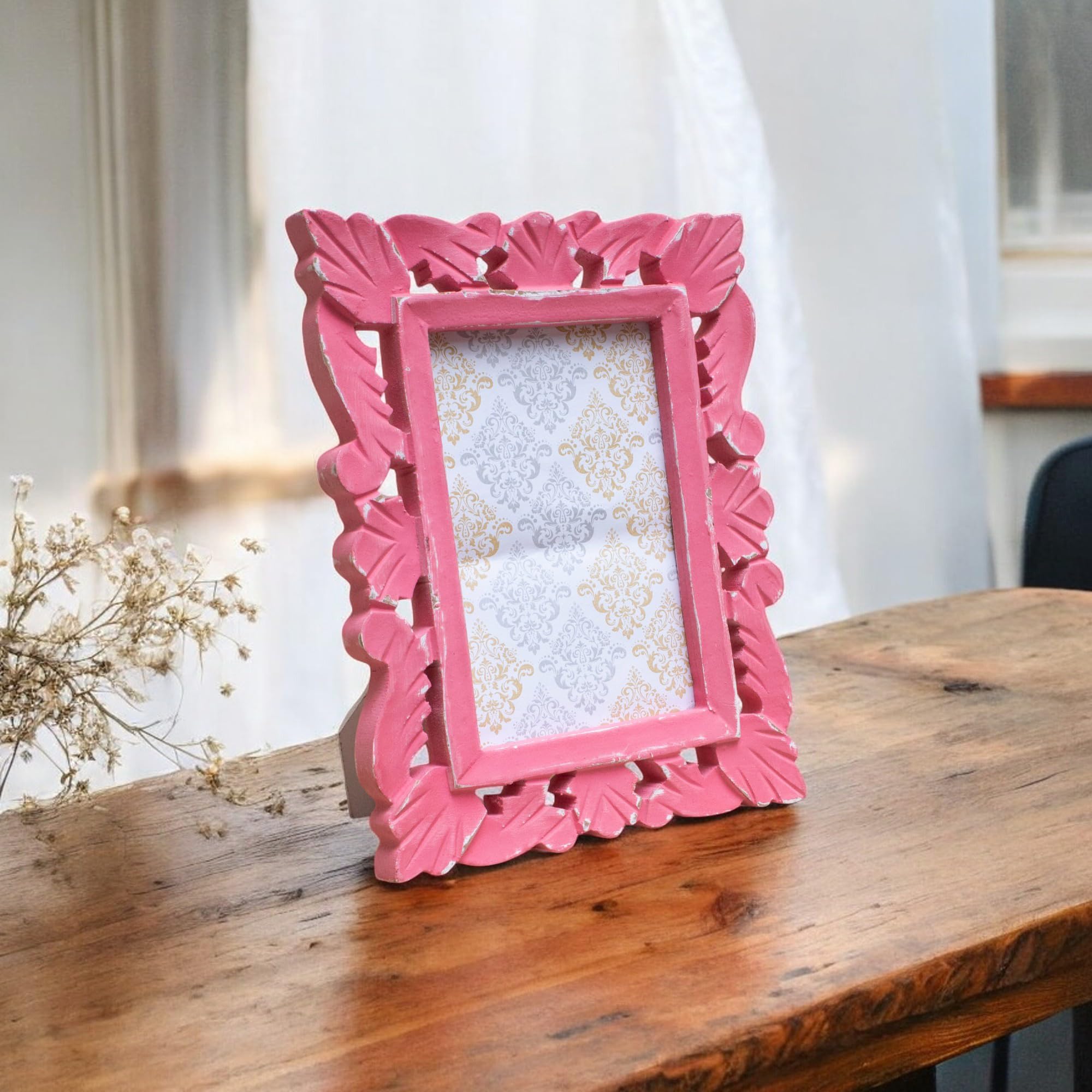 Adans Homes PF01 Decorative Handcrafted Wooden Photo Frame (Pink, 21.2 cm x 16.2 cm x 2 cm) (B0BWNF91S4) Amazon Price History, Amazon Price Tracker