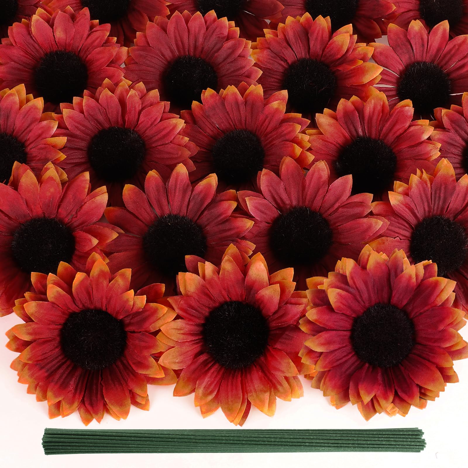 Coferset 40pcs Fake Sunflower Heads