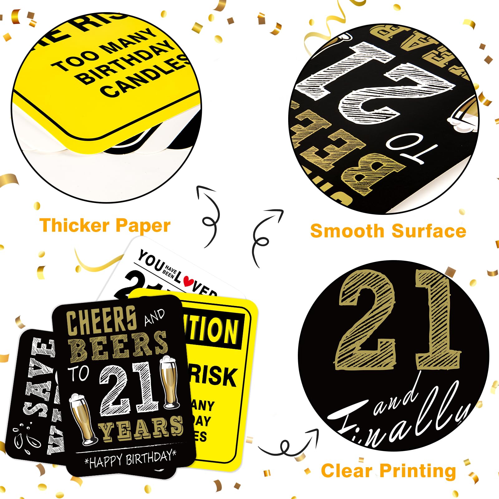 Amazon.com: WERNNSAI 21th Birthday Party Decorations - 9PCS Wall