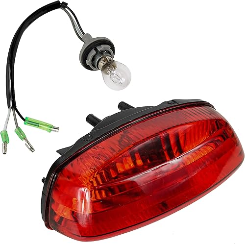 Caltric Conjunto de luz trasera con bombilla compatible con Suzuki Eiger LT-F400 LT-F400F LT-A400 LT-A400F 2002-2007 Vinson LT-A500F 2002-2007
