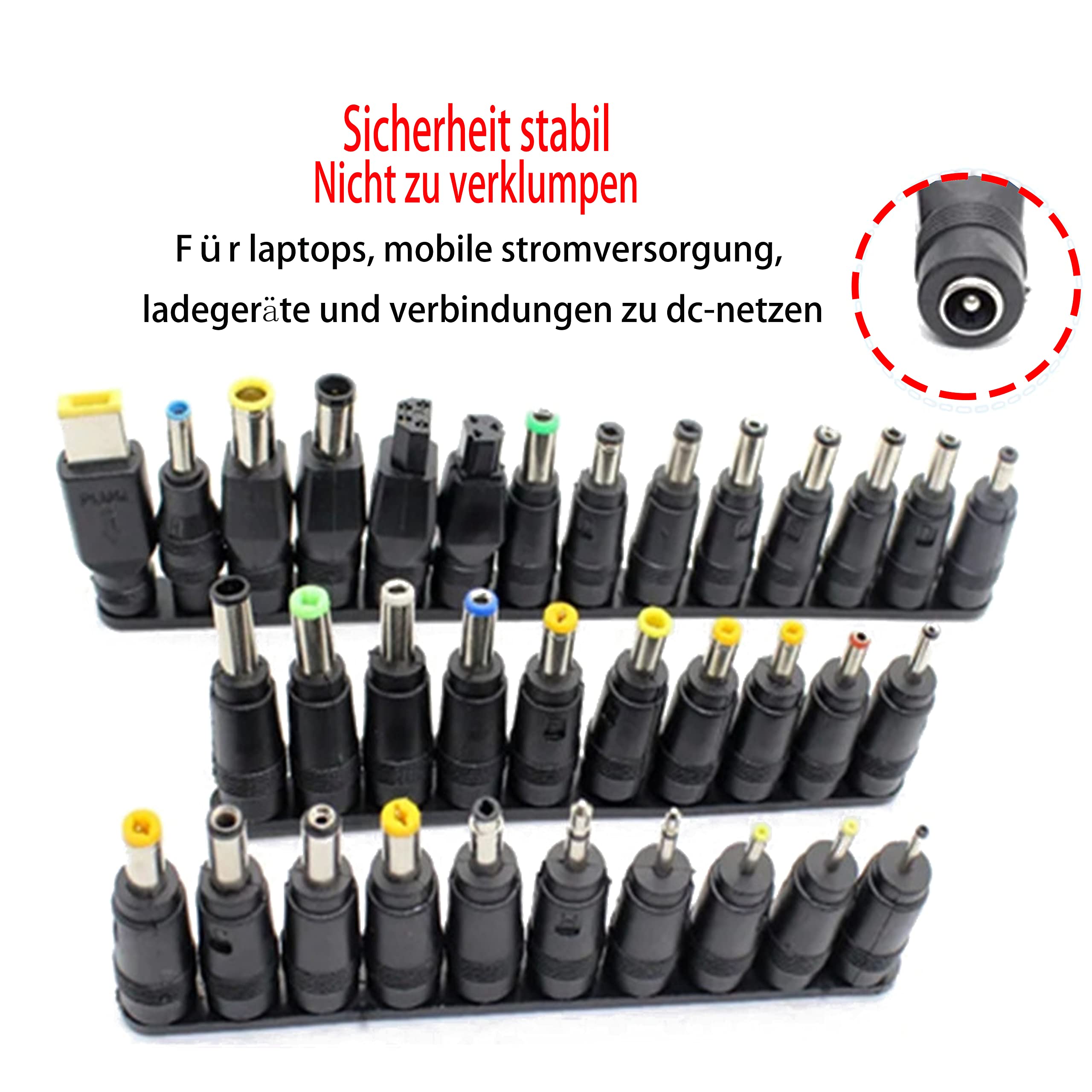 Aceyoon - Fuente De Alimentación Universal, Lote De 38 Puntas Para