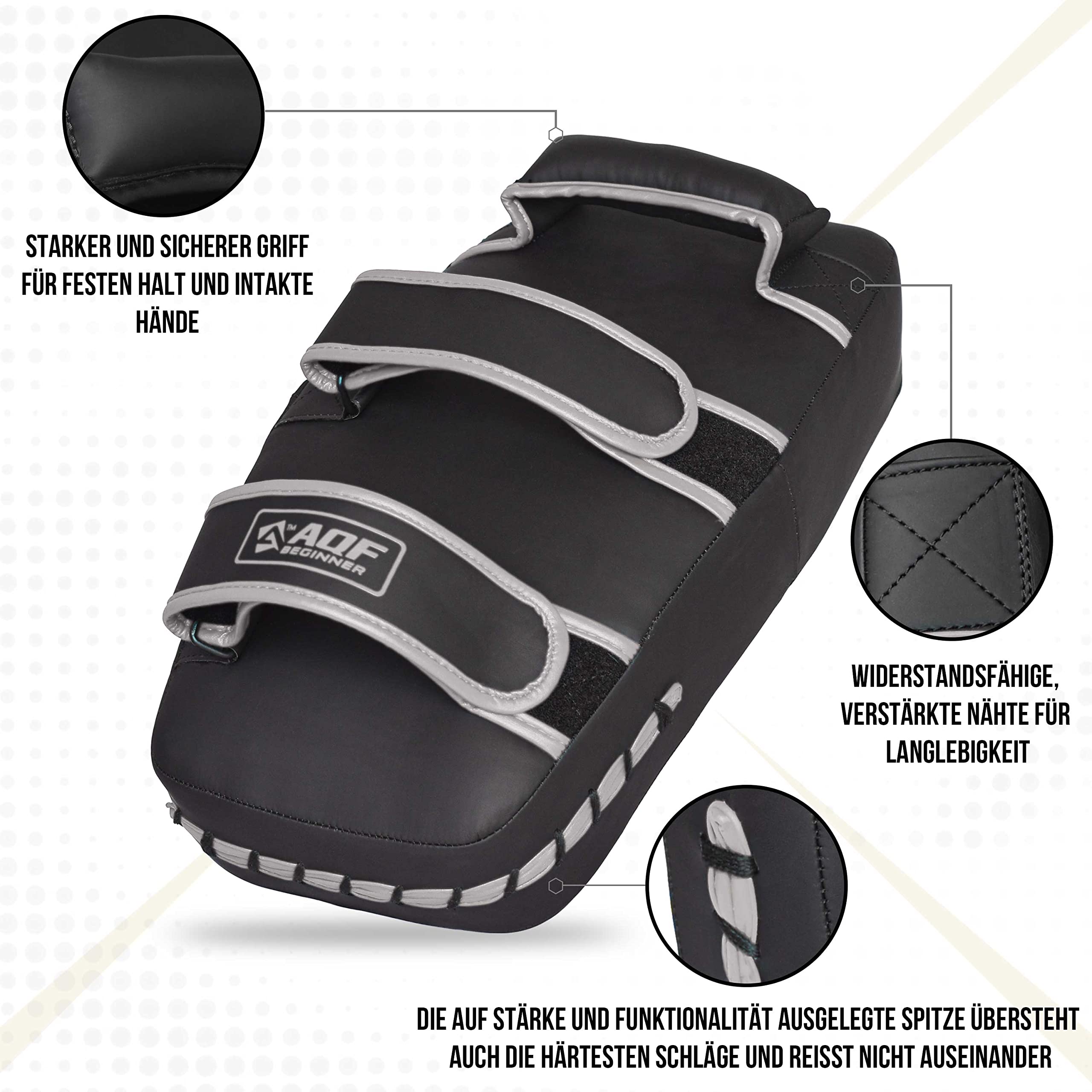 AQF Schlagpolster Kampfsport, Pratzen Boxen Maya-Leder Curved, Pratzen Kickboxen, Muay Thai Kick Pad, Schlagkissen, Box Pads Für Boxing, Martial Arts, Karate & MMA