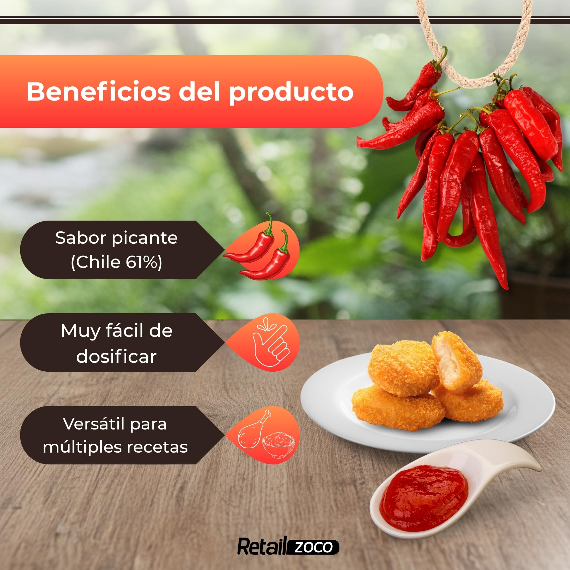 Salsa picante Sriracha, Salsa Chile Sriracha, Condimento con toque Picante, Flying Goose, Sin Gluten, Vegana, Halal, Ideal para cualquier comida, 455 ml