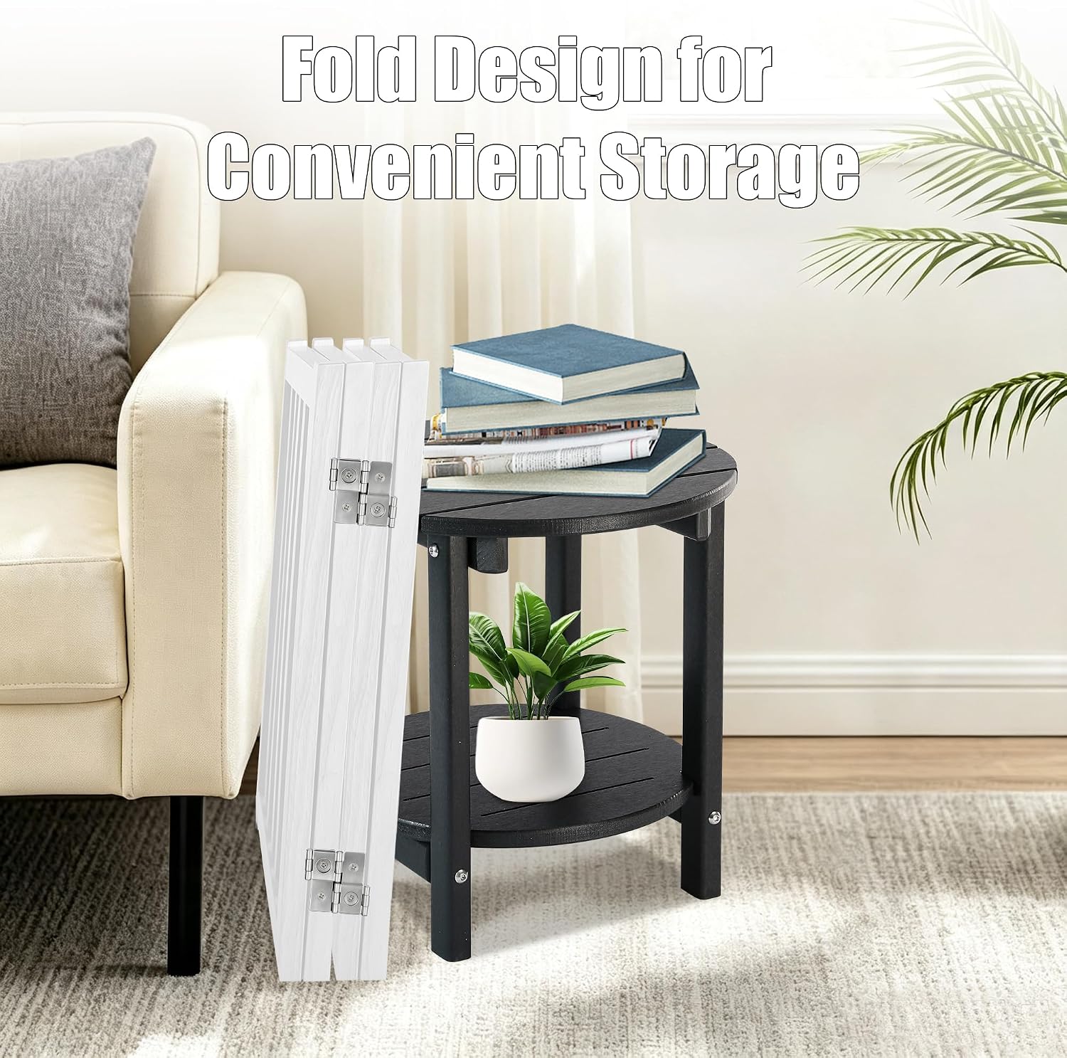 LZRS Wooden Free Standing Dog Gate 80" W x 24" H, Foldable Solid Hardwood Pet Safety Fence for House Doorways, Stairs, Hallways, Step-Over Pet Barrier, No Drill Easy Setup, White image 4
