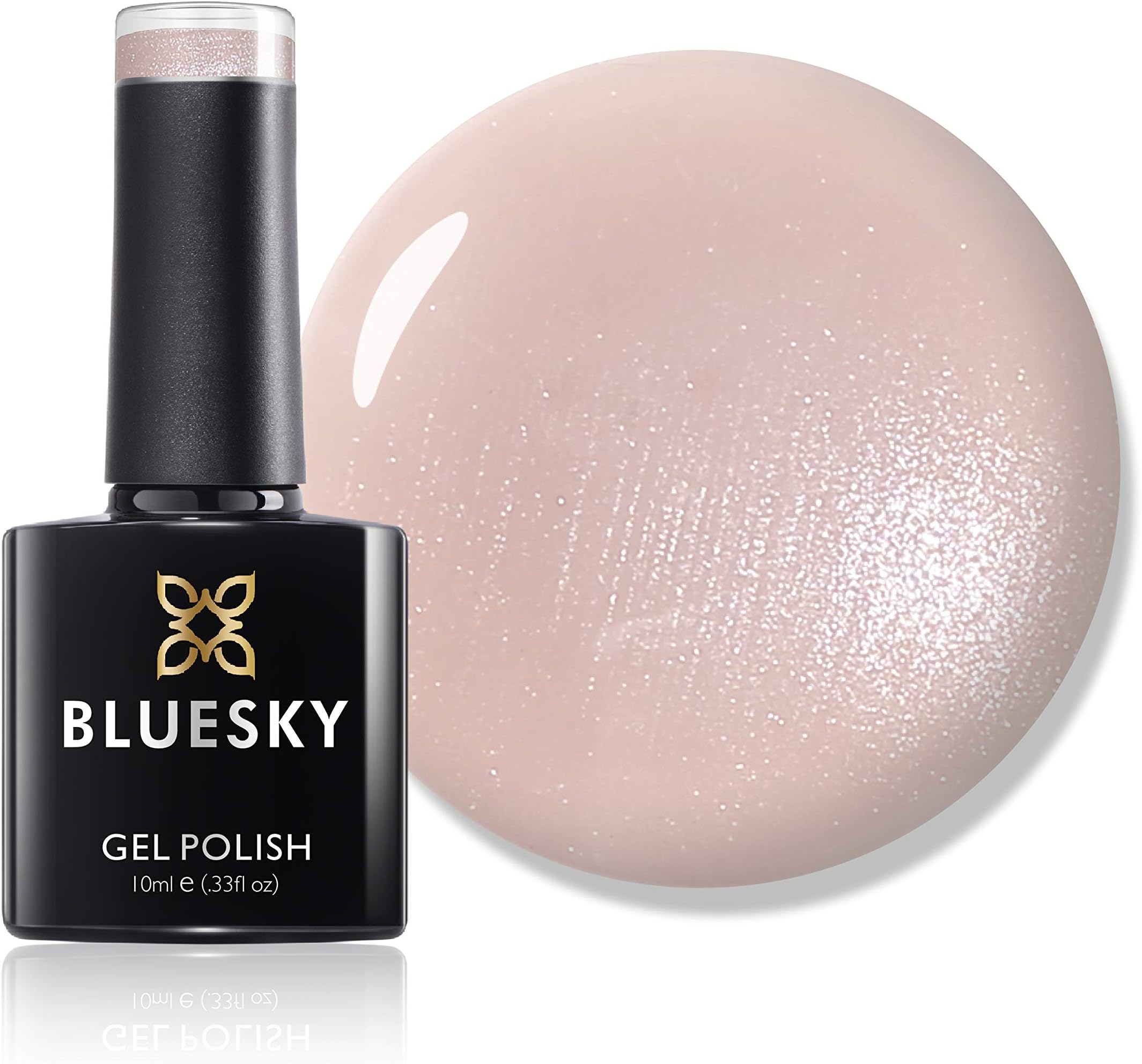 Bluesky Gel Nail Polish, Bare Lingerie 80564, Pink, Pale, Nude, Blush, Peach, Long Lasting, Chip Resistant, 10 ml (Requires Drying Under UV LED Lamp)