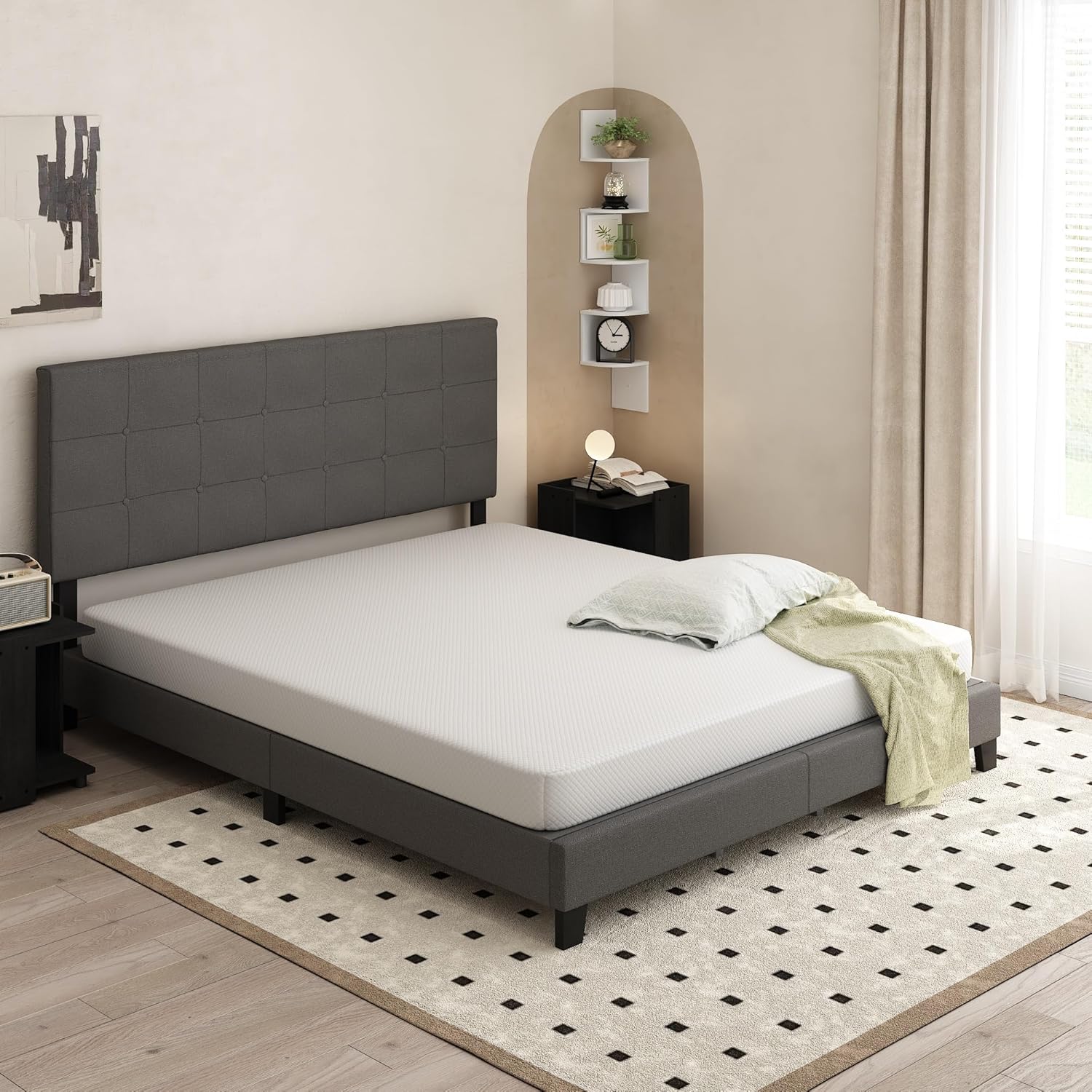 Furinno TIDUR 6 Inch California King Mattress, Cooling Gel Memory Foam Mattress, CertiPUR-US Certified, Mattress in a Box, California King