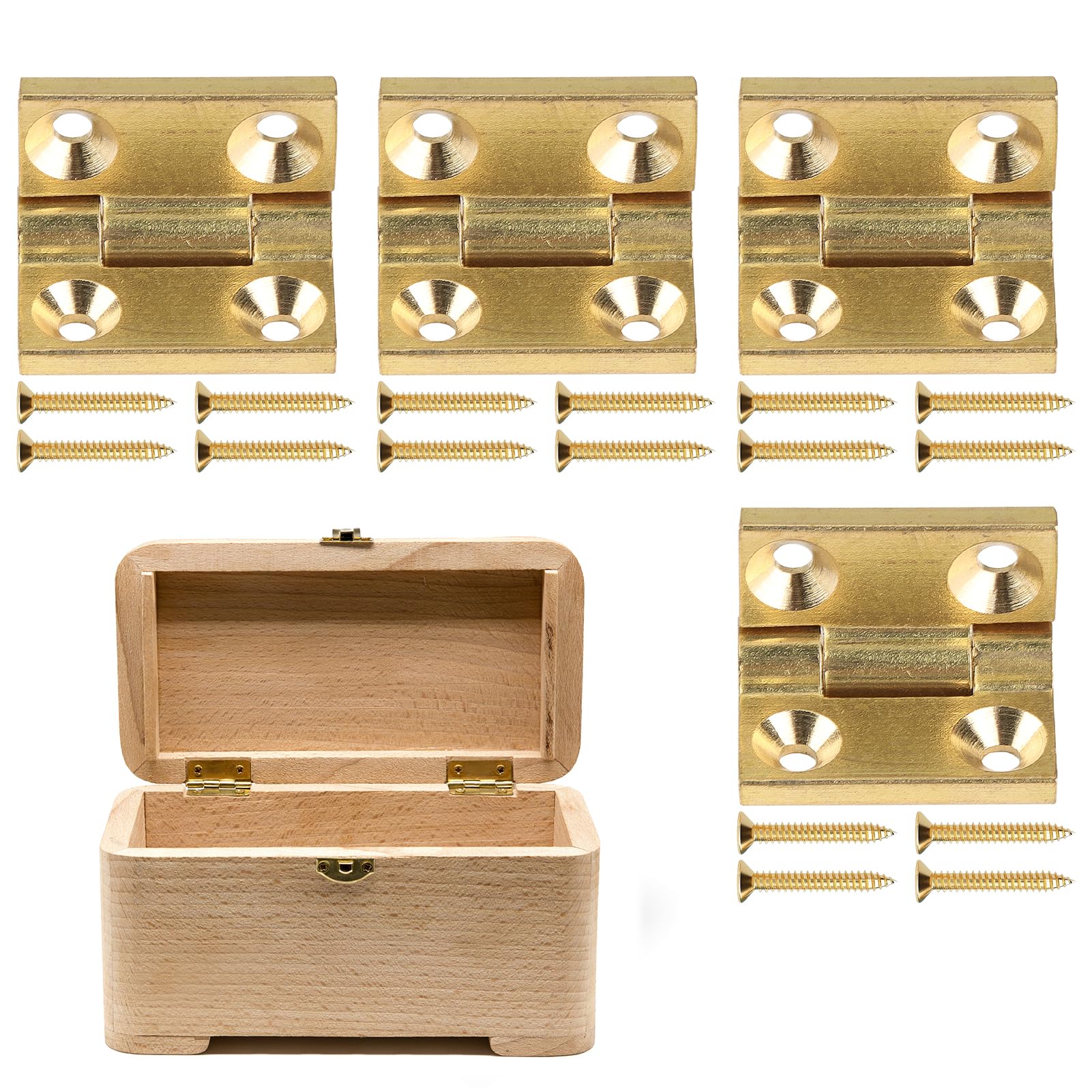 Mini Brass Hinges - Durable Crafting Hinges -1 Mini Brass Hinges - Durable Crafting Hinges -1