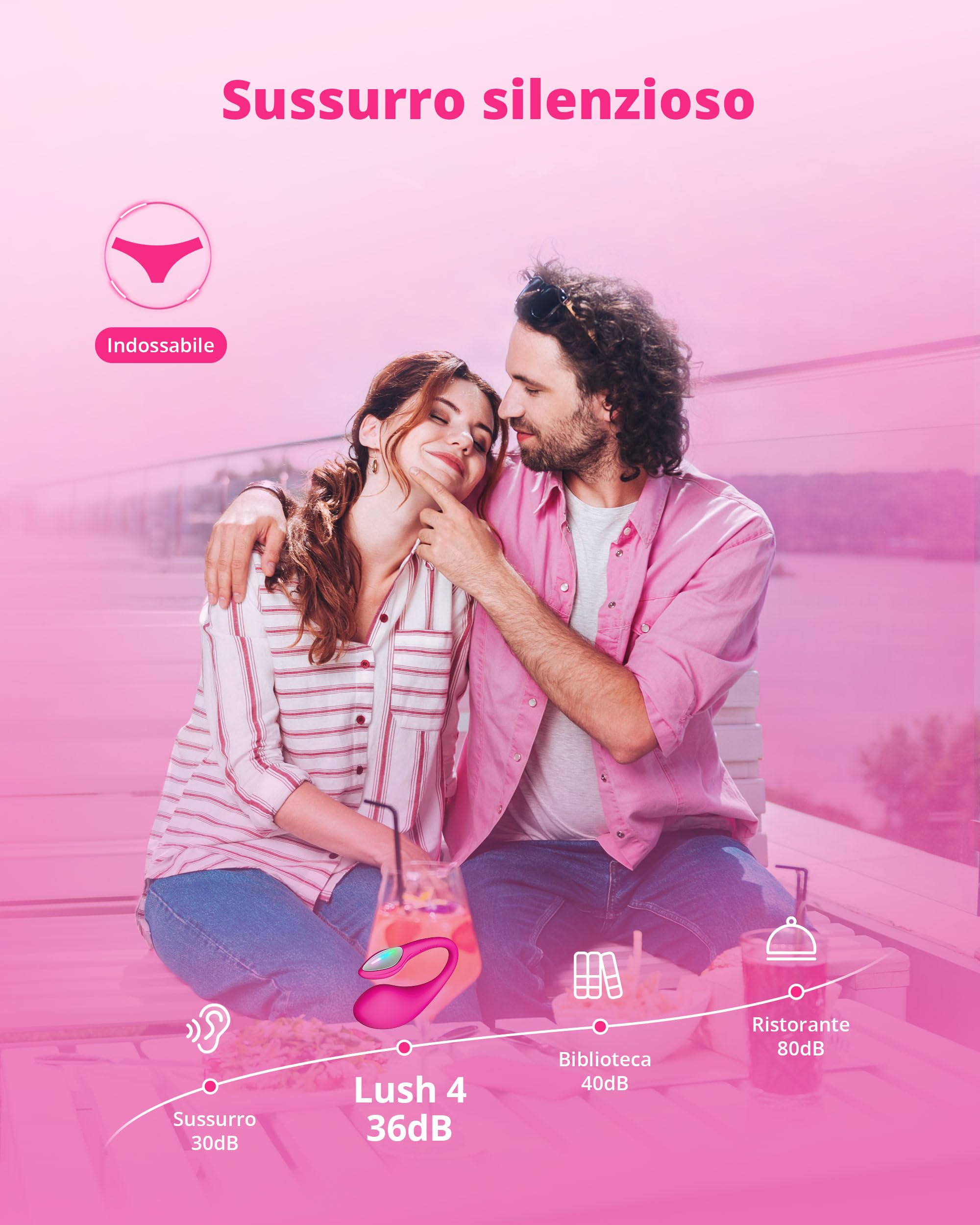 LOVENSE Lush 4.0 Vibratore Punto G con Controllo Remoto, Giocattolo Sessuale Indossabile per Coppie, Controllabile da App, con Luce LED, Impermeabile, Silenzioso, Potente