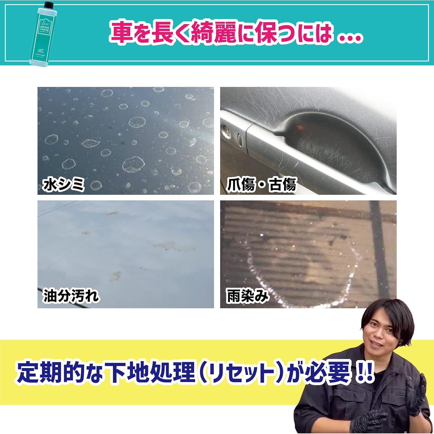 Amazon Co Jp ながら洗車 下地処理剤 Base 全てのコーティング剤の下地に 小傷 水シミ 磨き コーティング剤 車 イオンデポジット 水垢落とし エッジレス マイクロファイバー2枚付 コーティング施工車対応 車 バイク