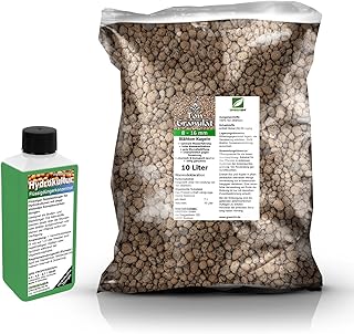 SET Hydrokultur Dünger Hydroponic düngen Flüssigdünger 250ml + 10 Liter Pflanzton Ton-Granulat Blähton Kugeln Körnung 8-16mm