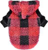 Vista 10 de Suéter de perro para perros pequeños, ropa de invierno para niños y niñas, machos y hembras, sudaderas con capucha de forro polar cálido