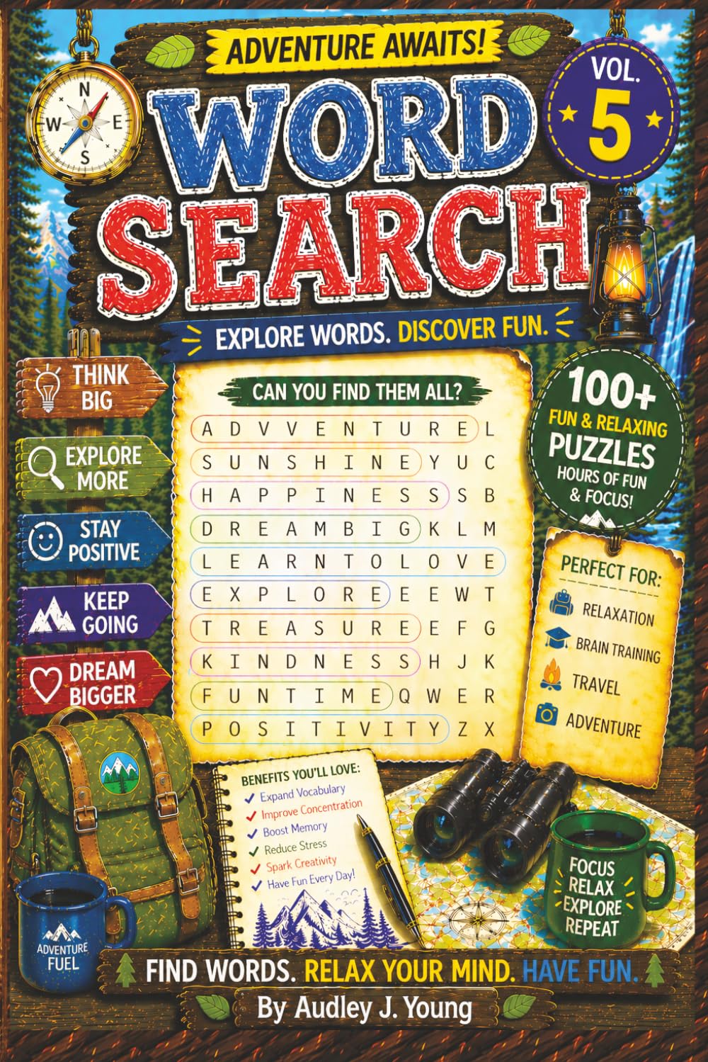 Adventure Awaits Word Search: 100+ Fun and Relaxing Puzzles for All Ages - Vol.5