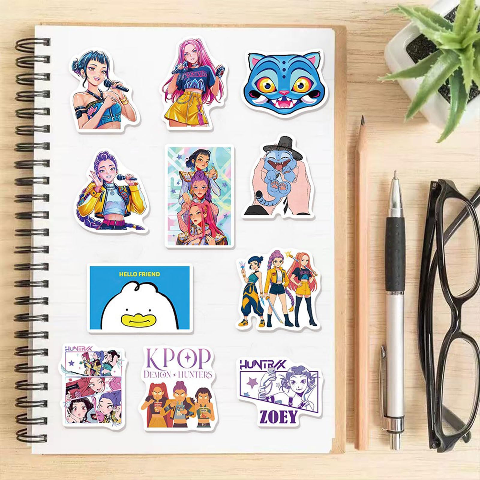 Set di 60 adesivi con personaggi anime, impermeabili, demo Movie, decorazione in vinile per laptop, skateboard, custodia per cellulare, casco, regalo, diario fai da te, adulti e ragazzi