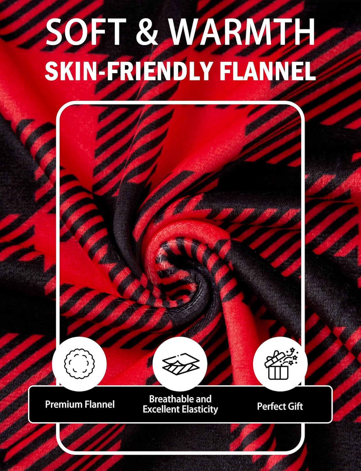 Mens Christmas Pajamas Pants Plaid Flannel Pjs Bottom with Pockets M-XXL - Image 5