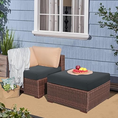 Miniatura 8 de YISUN Fundas de cojín impermeables para sofá, fundas elásticas de cojín de asiento de sofá, fundas de cojín de repuesto para sillas y sofá, fundas