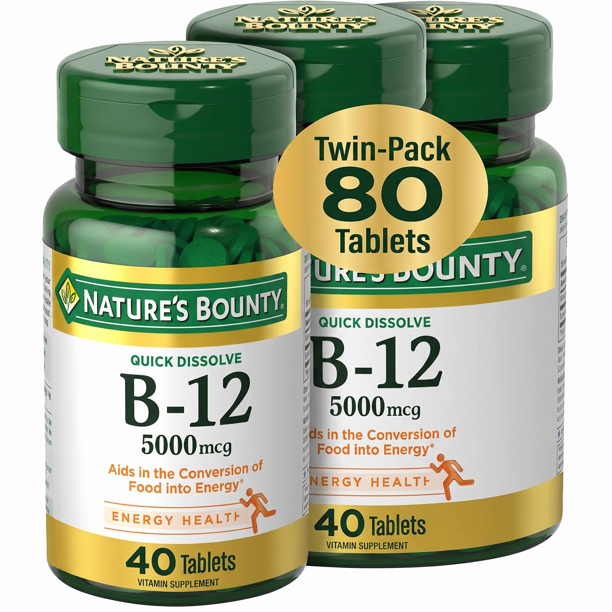 Nature's Bounty Vitamin B12 5000 mcg Quick Dissolve, 40ct — Amazon image 7