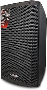 FEUR FU-PRO1590 15" Two-Way Portable Bluetooth Speaker - 1800W Wireless Loudspeaker with 15-Inch Subwoofer - Ideal Party Speaker for DJ & Professional use - Equipped with LCD, USB, DSP, Speakon & XLR