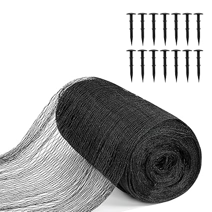 MOLIK Pond Netting 15 x 20 Feet for Pond Leaves, Protecting Koi Fish from Birds, Cats, Heavy Duty Pool Protective Netting with 14 Stakes