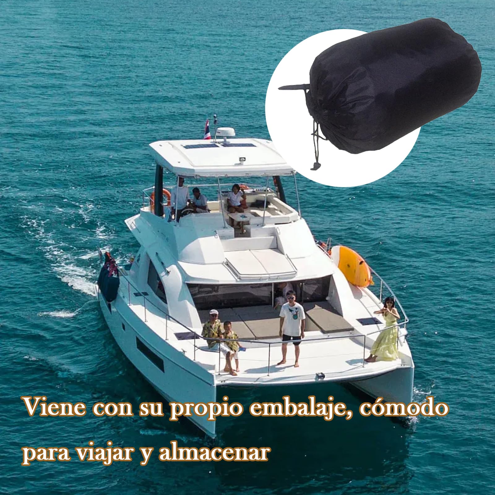 Copertura Impermeabile per Barche, Telo per Barca, Telo Copribarca, Oxford 420D Tessuto, Antipolvere Resistente ai Raggi UV Copertura Della Barca, Barca da Sci da Pesca (BLACK,LxW/810x500cm)