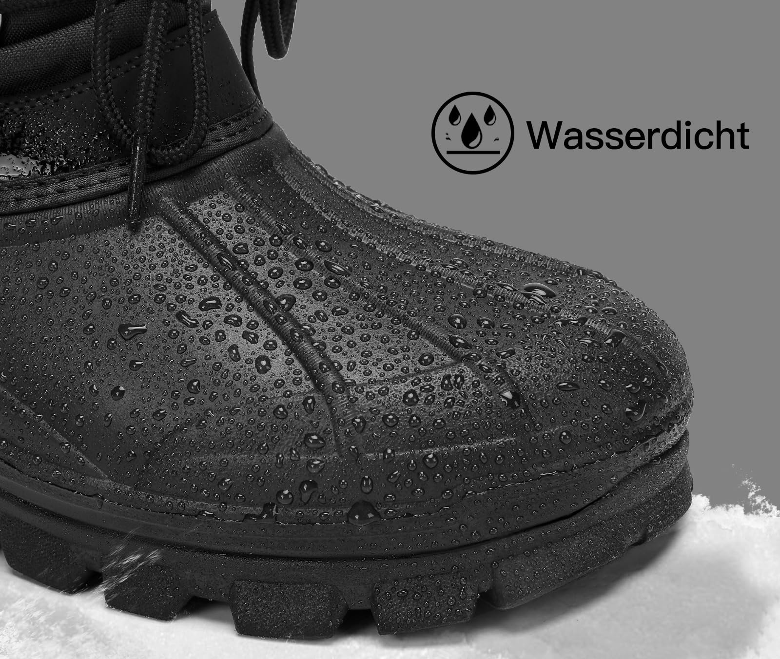 Kricely Wasserdichte Winterstiefel Herren Damen Rutschfest Schneestiefe | Warm gefütterte Schneestiefel mit rutschfester Sohle, wasserdicht. Perfekt für Spaziergänge Wanderungen und den Winteralltag.