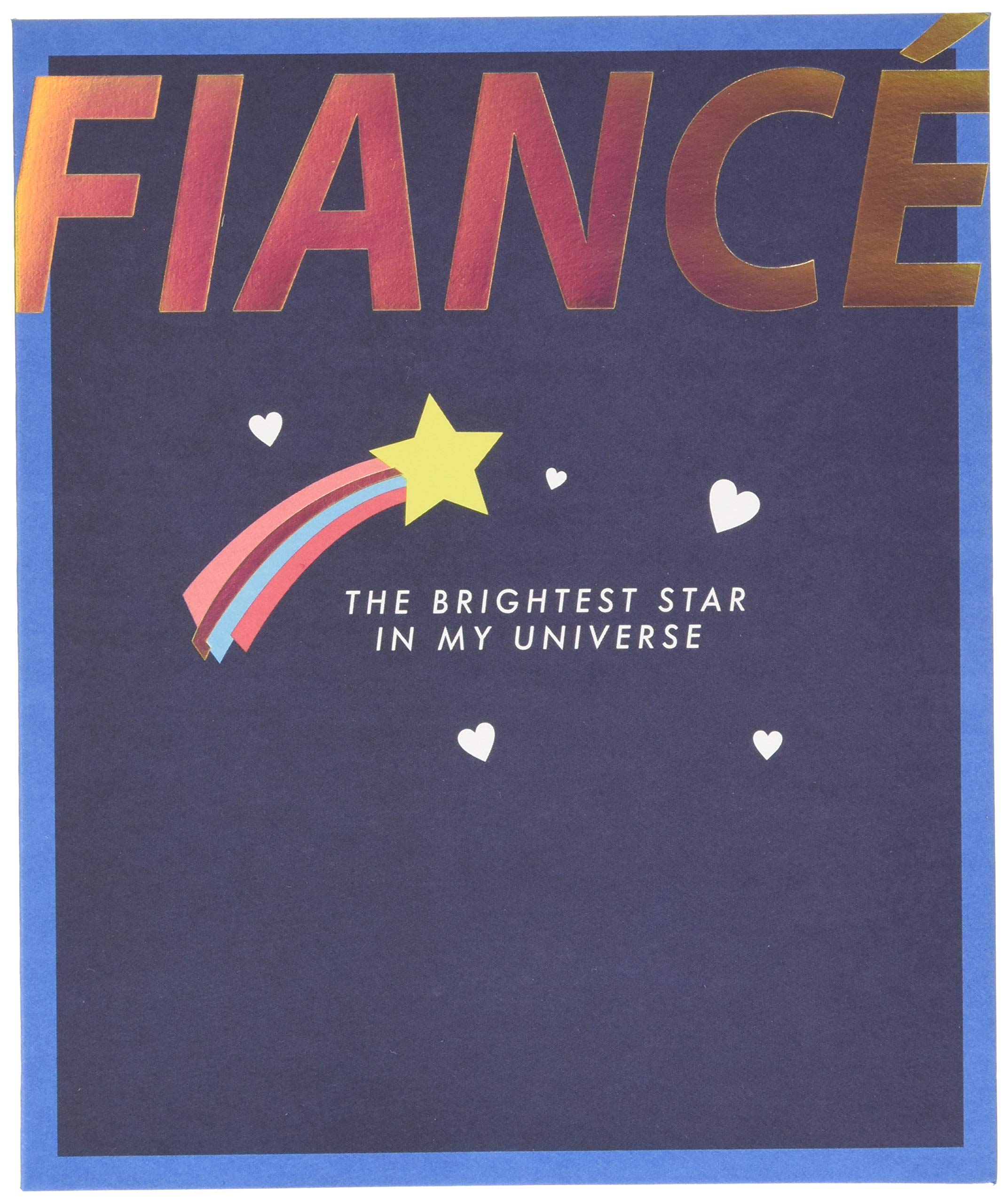 Hallmark Birthday Card for Fiancé - Contemporary Text and Rainbow Design