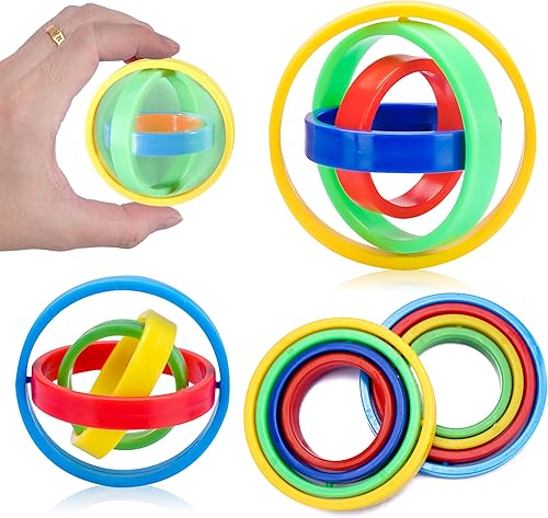 Sepco 12 piezas Infinite Flip 3D Gyro multicapa Spinning Top Silent Spinner Alivio del estrés Giroscopio Juguete para Adultos Niños Bolsa de Regalos