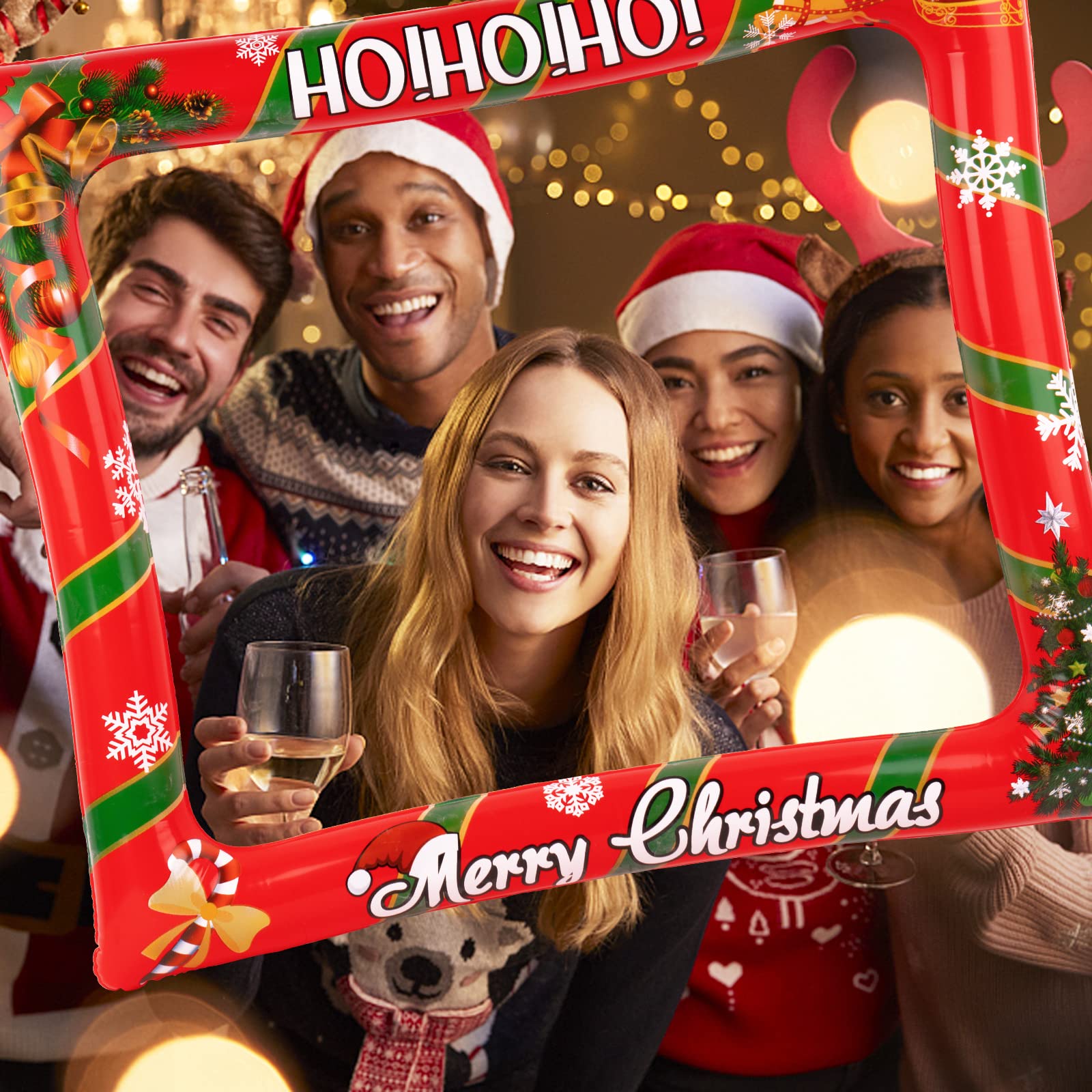 Accessori Per Cabina Fotografica Natale – 30 Pezzi Con Bastoncini, Adesivi E Decorazioni Festive Per Feste E Foto Divertenti