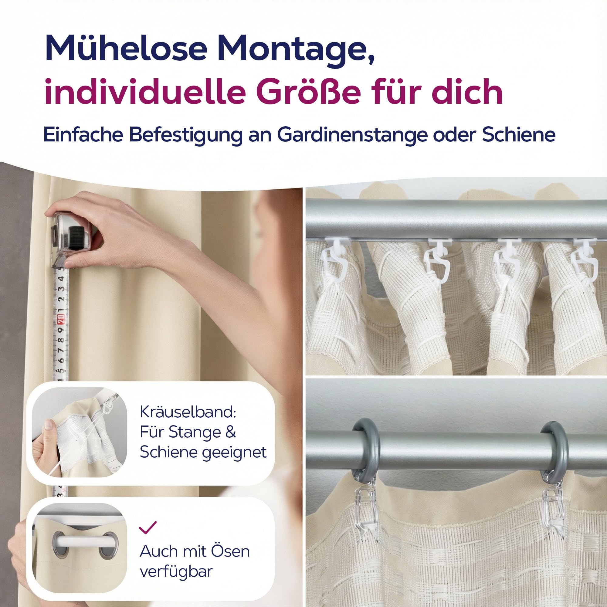 BEAUTEX Tenda oscurante con occhielli, oscurante, dimensioni e colore a