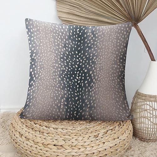 Miniatura 6 de Fundas de almohada de antílope, cuadradas, con estampado de antílopes azul, estampado de antílopes, fundas decorativas de lino para sofá, cama,